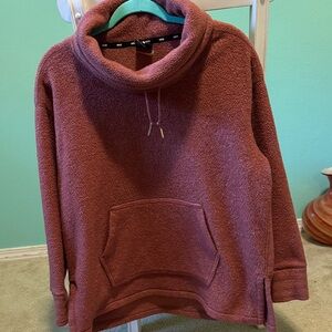 Nike Women's Fleece Sweater in Burgundy